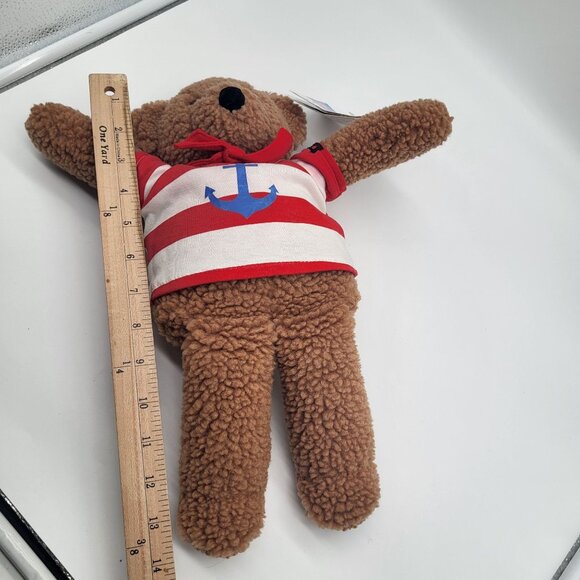 VTG Gund Sailor Gear Teddy Bear Rattle Stuffed Plush Animal 1986 Anchor - Picture 9 of 13